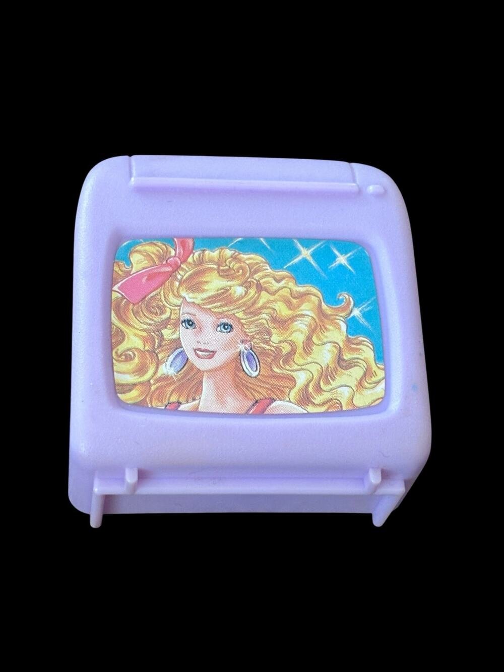 Barbie Mattell Vintage Plastic Toy TV With Barbie Image